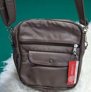 Muza Brown Leather Crossbody Bag